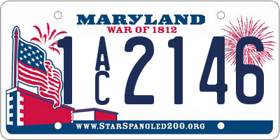 MD license plate 1AC2146