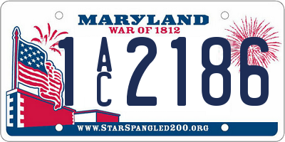 MD license plate 1AC2186