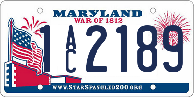MD license plate 1AC2189