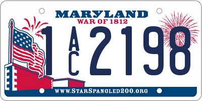 MD license plate 1AC2198