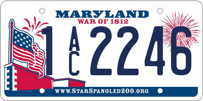 MD license plate 1AC2246