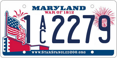 MD license plate 1AC2279