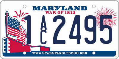 MD license plate 1AC2495