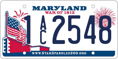 MD license plate 1AC2548