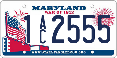 MD license plate 1AC2555