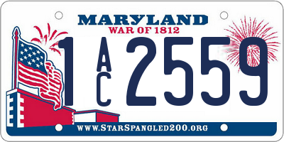 MD license plate 1AC2559