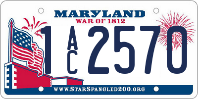 MD license plate 1AC2570