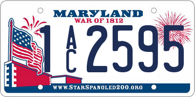 MD license plate 1AC2595