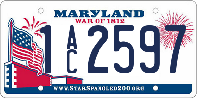 MD license plate 1AC2597