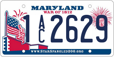 MD license plate 1AC2629