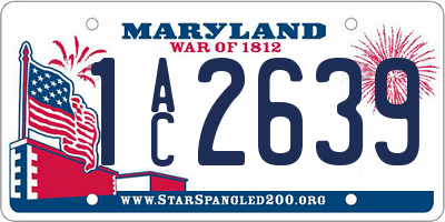 MD license plate 1AC2639