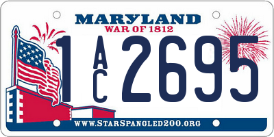 MD license plate 1AC2695