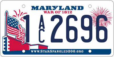 MD license plate 1AC2696