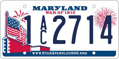MD license plate 1AC2714