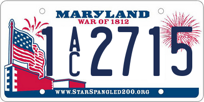 MD license plate 1AC2715