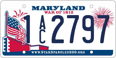 MD license plate 1AC2797