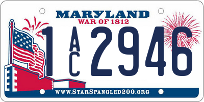 MD license plate 1AC2946