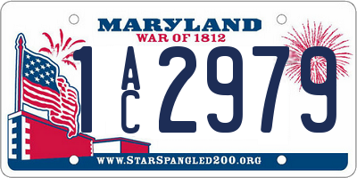 MD license plate 1AC2979