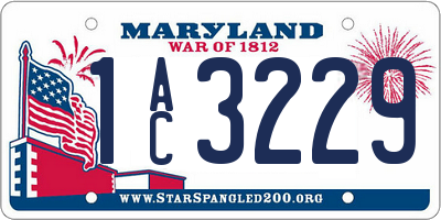 MD license plate 1AC3229