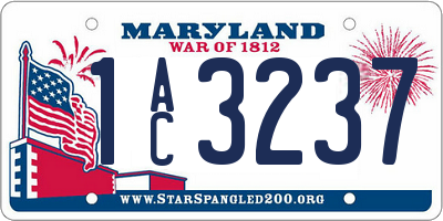 MD license plate 1AC3237
