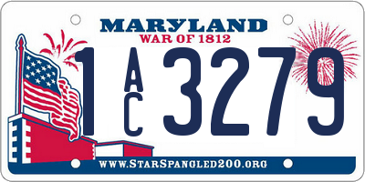 MD license plate 1AC3279