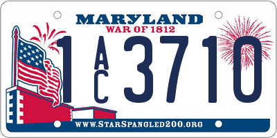 MD license plate 1AC3710