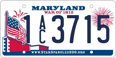 MD license plate 1AC3715