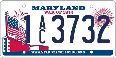 MD license plate 1AC3732