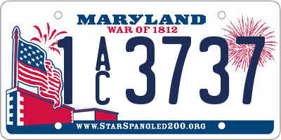 MD license plate 1AC3737