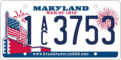 MD license plate 1AC3753