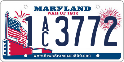 MD license plate 1AC3772