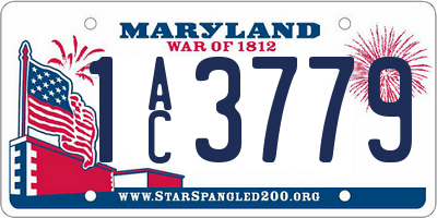 MD license plate 1AC3779