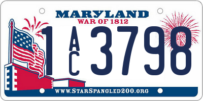 MD license plate 1AC3798