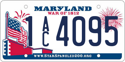 MD license plate 1AC4095