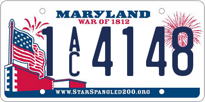 MD license plate 1AC4148