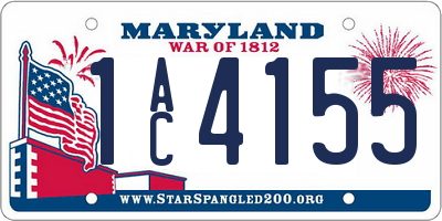 MD license plate 1AC4155