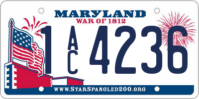 MD license plate 1AC4236