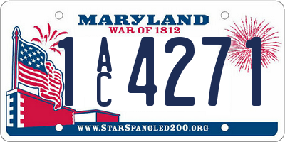 MD license plate 1AC4271