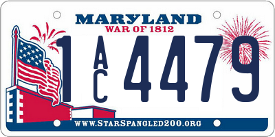 MD license plate 1AC4479