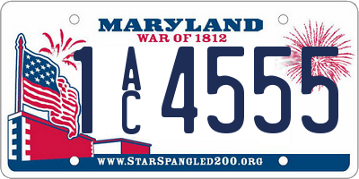 MD license plate 1AC4555