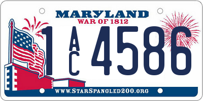 MD license plate 1AC4586