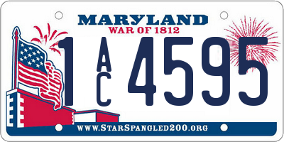 MD license plate 1AC4595
