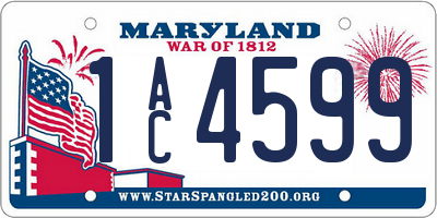 MD license plate 1AC4599