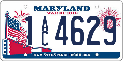 MD license plate 1AC4629