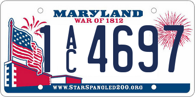 MD license plate 1AC4697