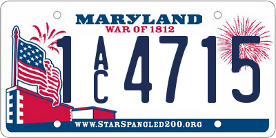 MD license plate 1AC4715