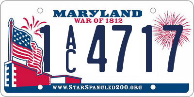 MD license plate 1AC4717