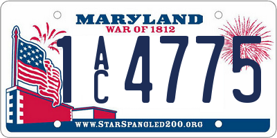 MD license plate 1AC4775