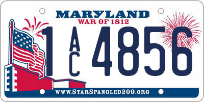 MD license plate 1AC4856