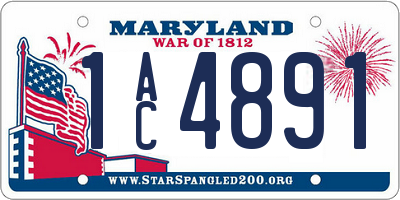 MD license plate 1AC4891
